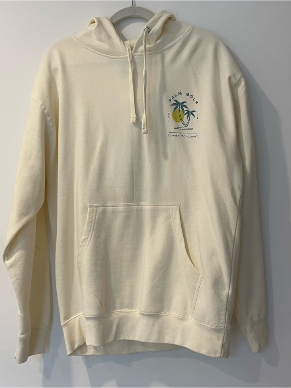 Palm Golf Cream Hoodie Sweatshirt - Men's Pullover